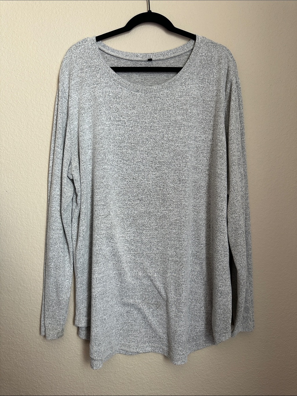 Light Gray Long Sleeve Knit Top
